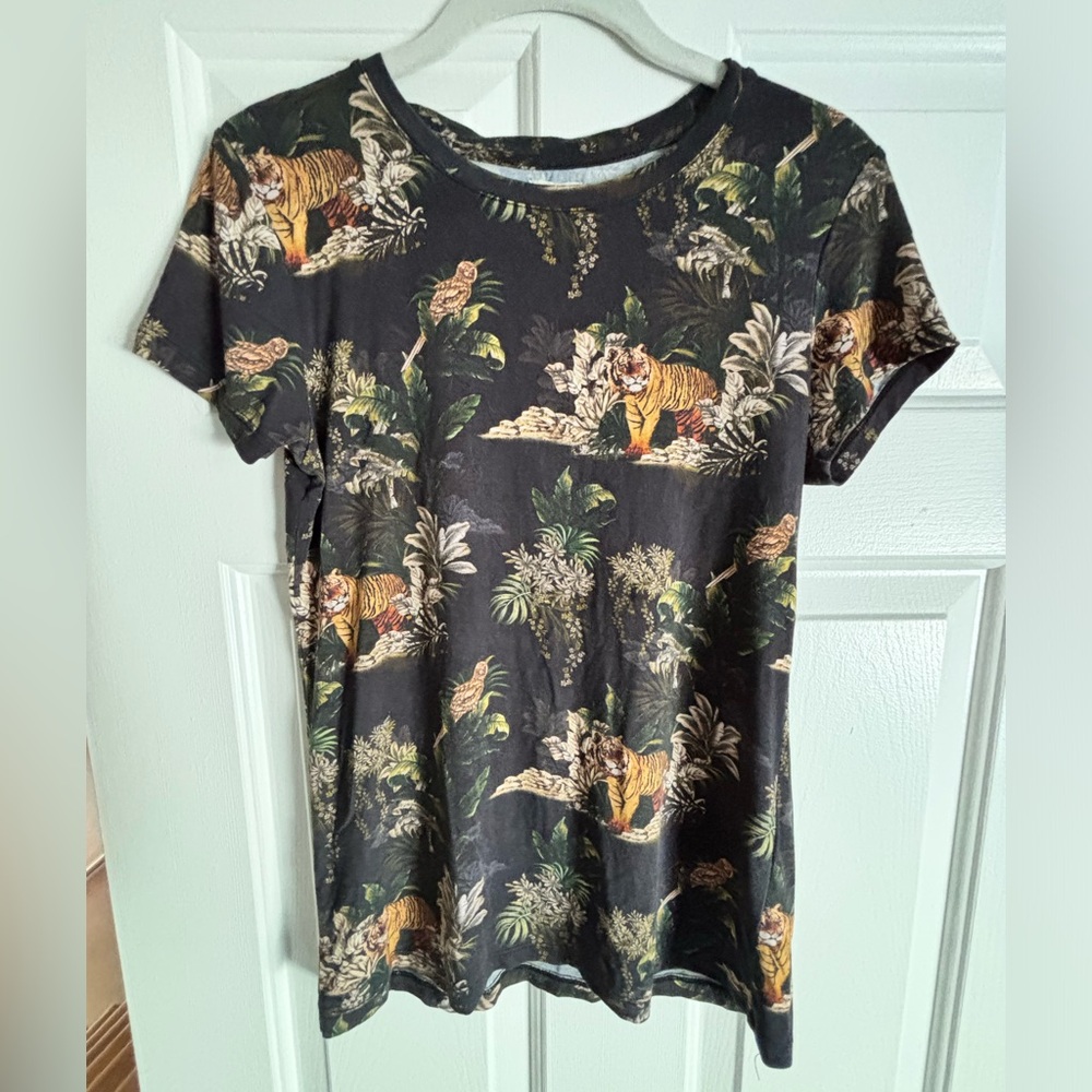 L’agence tiger print tee